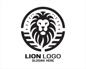 Lion logo design vector template. lion head logo design icon vector illustration