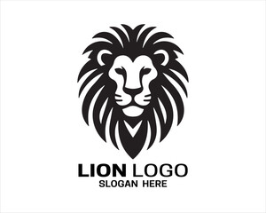 Lion logo design vector template. lion head logo design icon vector illustration