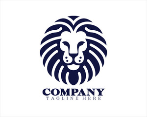 Lion logo design vector template. lion head logo design icon vector illustration