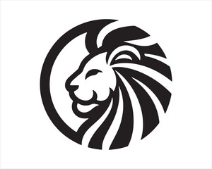 Lion logo design vector template. lion head logo design icon vector illustration