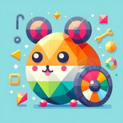 Obraz premium illustration of a child with flowers