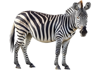 zebra isolated on white background