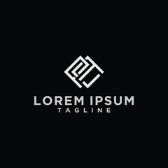 pt or tp square logo design