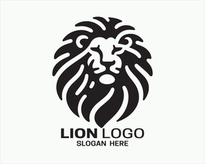 Lion logo design vector template. lion head logo design icon vector illustration