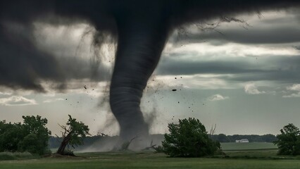 Cyclone Tornado storm Vortex Extreme Weather dark sky clouds