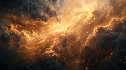 Enchanting Dust Particles Dance in Soft Illumination - Mystical Background with Copy Space