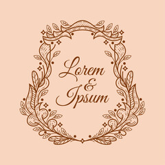 DECORATIVE ART FLORAL 93, NATURE BOTANICAL FRAME	