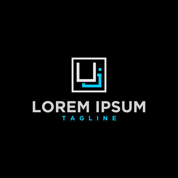 uj monogram logo design inspiration