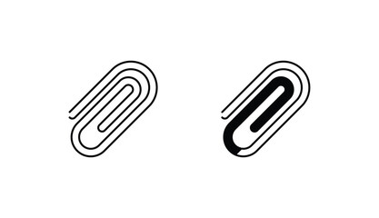 Paper Clip icon design with white background stock illustration
