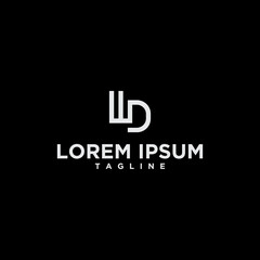 wd or dw square logo design