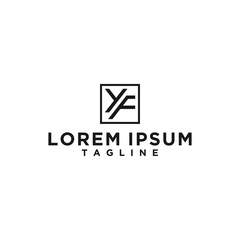 yf or fy square logo design inspiration