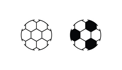 Soccer Ball icon design with white background stock illustration