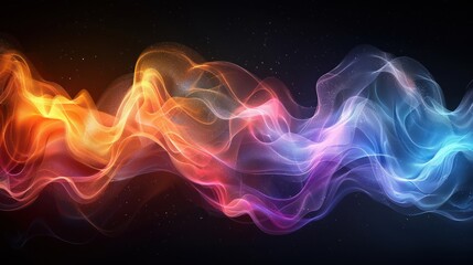 Abstract Wavy Design with Glowing Colors