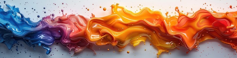 Fototapeta premium Abstract Paint Splash with Vibrant Hues