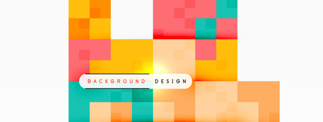 Dynamic colorful squares background. Vector Illustration For Wallpaper, Banner, Background, Card, Book Illustration, landing page