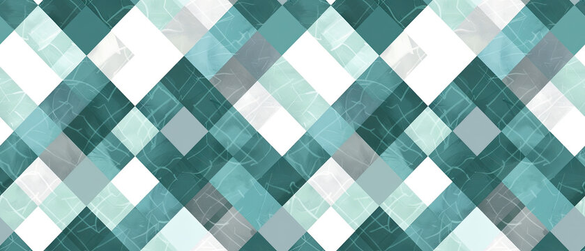 Sleek Argyle in Teal, Gray, and White
