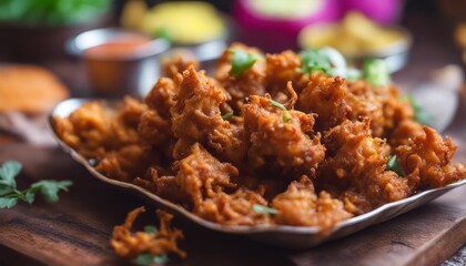 Crispy Kanda bhaji or Bhajji