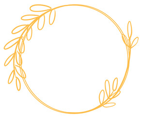 This is a wreath illustration with leaves.