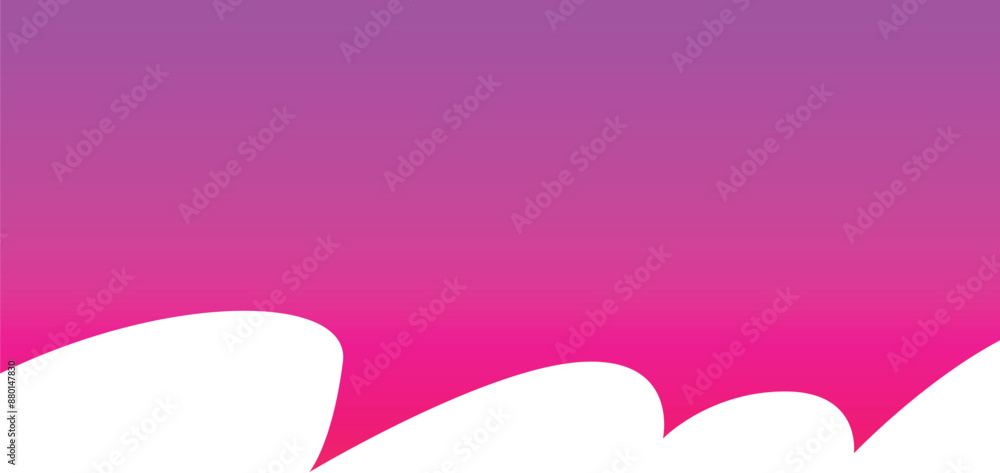 Poster colorful banner with a flowing bottom border for calling attention to a message