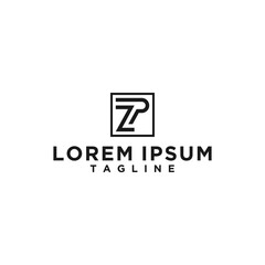 zp or pz square logo design inspiration