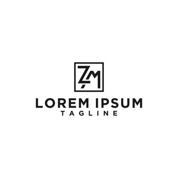 zm or mz square logo design inspiration
