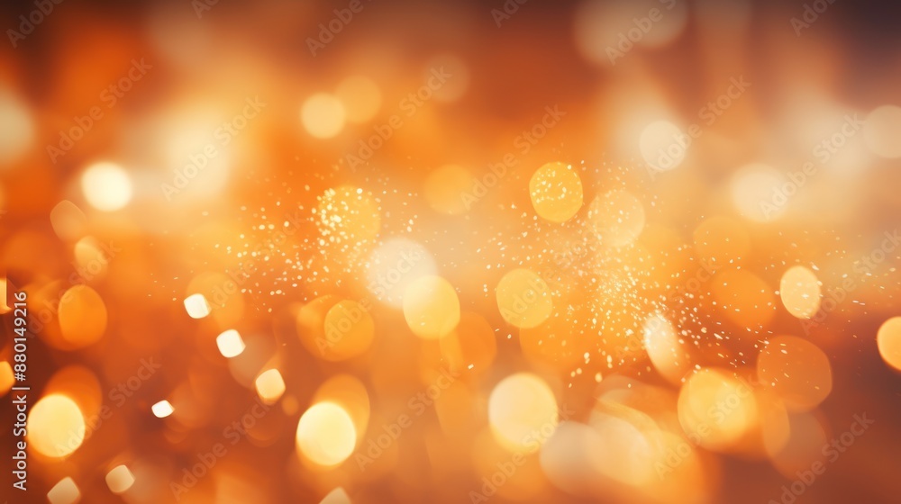 Aufkleber abstract background featuring a cascade of orange bokeh lights