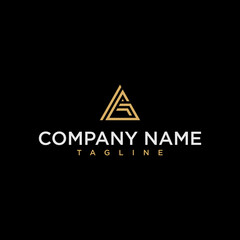 letter ag ga luxury monogram logo design