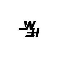 boldand cool concept WH esport monogram initial letter sporty style