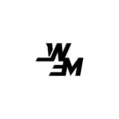 boldand cool concept WM esport monogram initial letter sporty style