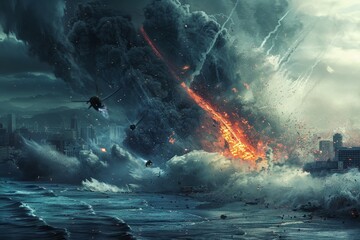 Obraz premium City Under Attack.