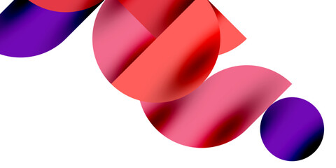 Tech minimal circular shapes geometric art. Vector modern circles