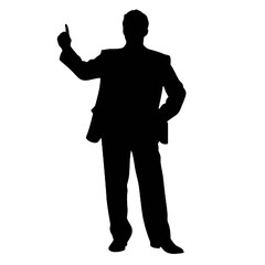 businessman Silhouette isolated on white background. Vector illustration.