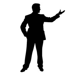 businessman Silhouette isolated on white background. Vector illustration.