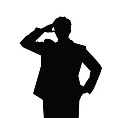 businessman Silhouette isolated on white background. Vector illustration.