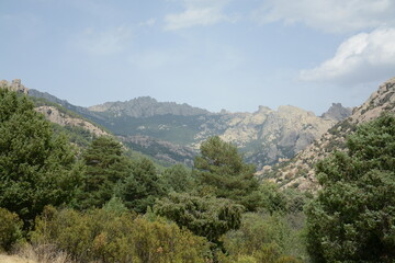 Fototapeta premium View of the mountains in La Pedriza in Madrid Spain