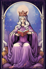 papess tarot card, AI generated