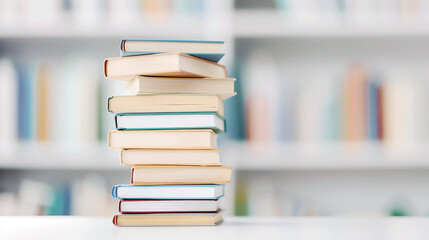 Fototapeta premium stack of books, AI generated