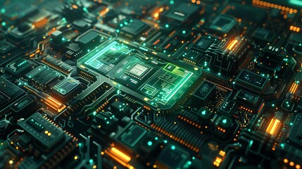 Obraz premium Abstract Futuristic Circuit Board Design.