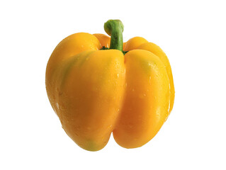 Close-up of a colored pepper on a white background