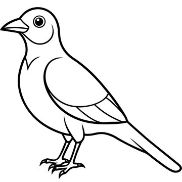 recommend clip art: illustration of a bird vector line art