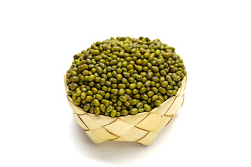 Mung bean on white background.