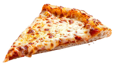 Slice of pizza, it looks delicious, isolated on Transparent background. 