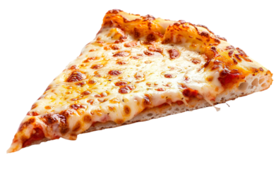 Slice of pizza, it looks delicious, isolated on Transparent background. 