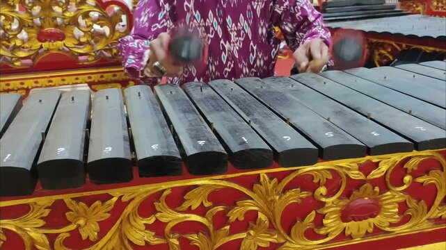 people playing gamelan music