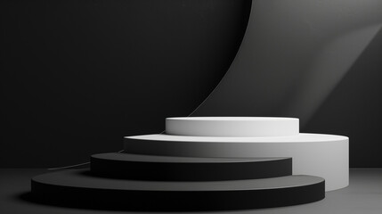 Fototapeta premium An elegant podium backdrop for a luxury watch product presentation.