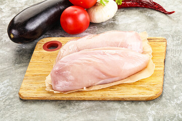 Raw chicken breast for cooking