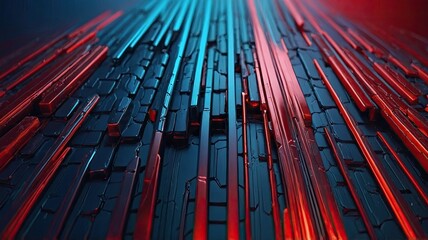 red abstract background geometric lines pattern modern generate