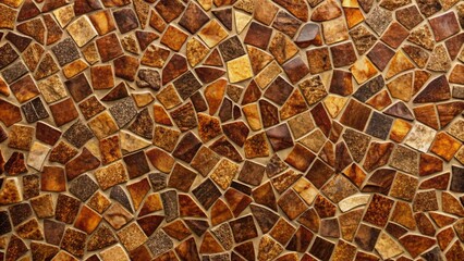 Rich, luxurious brown mosaic pattern with irregular stone shapes and earthy tones, ideal for sophisticated design and presentation backgrounds.