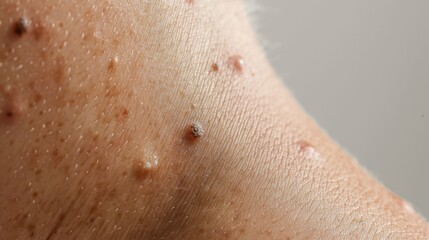 Fototapeta premium Close-up of Skin Texture and Bumps