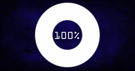 Image of increasing percentage with icon against textured blue background